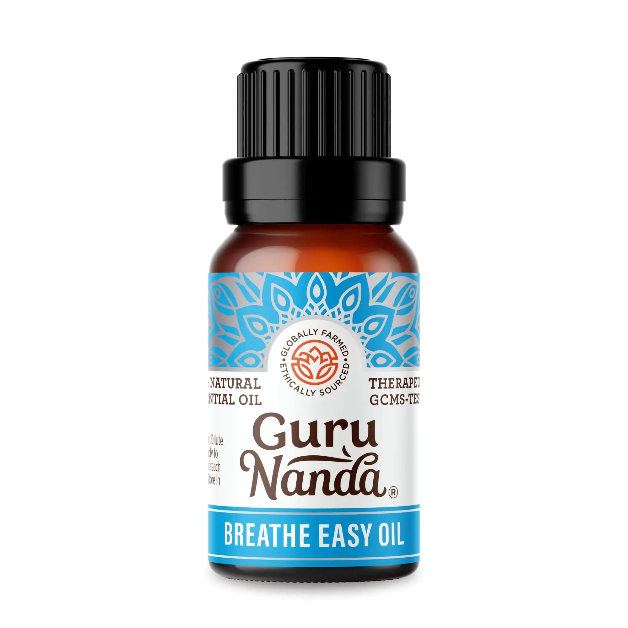 GuruNanda Breathe Easy Essential Oil - Nasal Congestion Relief with Pure Eucalyptus Aromatherapy Blend for Healthy Breathing (15 ml)